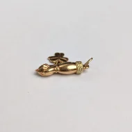 Vintage 18ct Gold Mano Figa Hand Pendant Shamrock Good Luck Charm - Image 4