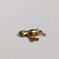 Vintage 18ct Gold Mano Figa Hand Pendant Shamrock Good Luck Charm - Image 7