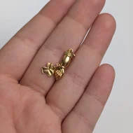 Vintage 18ct Gold Mano Figa Hand Pendant Shamrock Good Luck Charm - Image 2