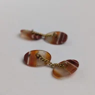 Vintage Banded Agate Chain Cufflinks - Image 8