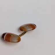 Vintage Banded Agate Chain Cufflinks - Image 10