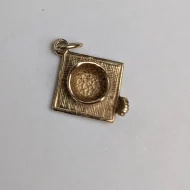 Vintage 9ct Gold Graduation Cap Charm Pendant - Image 7