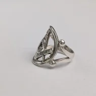 Vintage Masonic Letter G Sterling Silver Ring - Image 3