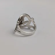 Vintage Masonic Letter G Sterling Silver Ring - Image 4