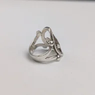 Vintage Masonic Letter G Sterling Silver Ring - Image 5