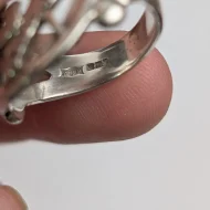 Vintage Masonic Letter G Sterling Silver Ring - Image 7