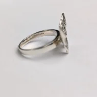 Sterling Silver Butterfly Filigree Marcasite Ring Statement - Image 6