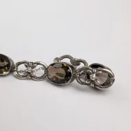 Antique Scottish Smokey Quartz Silver Victorian Fancy Link Bracelet - Image 17