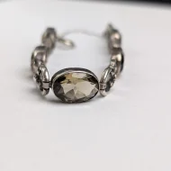Antique Scottish Smokey Quartz Silver Victorian Fancy Link Bracelet - Image 6