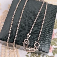 Vintage Sterling Silver Box Chain Link Necklace