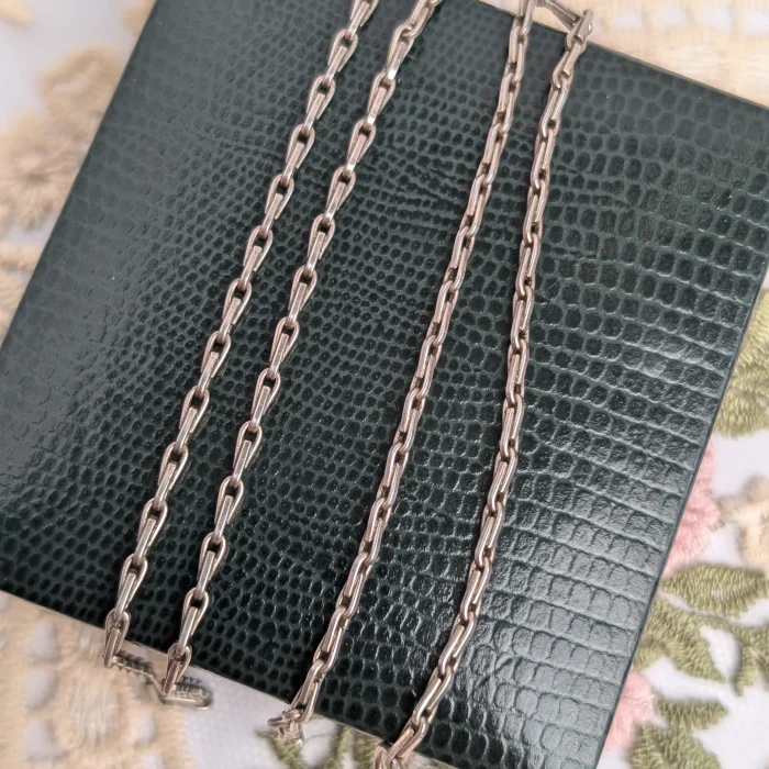 Vintage Sterling Silver Cable Link Chain Necklace