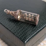Vintage Silver Nuvo Ship in a Bottle Charm