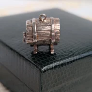 Vintage Silver Beer Barrel Charm