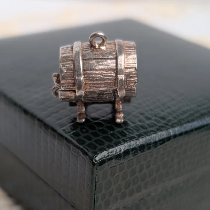 Vintage Silver Beer Barrel Charm