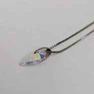 Sterling Silver Crystal Love Heart Necklace AB Box Chain - Image 7