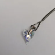 Sterling Silver Crystal Love Heart Necklace AB Box Chain - Image 8