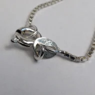 Sterling Silver Crystal Love Heart Necklace AB Box Chain - Image 9