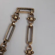 Antique Gold Plated Fancy Link Albert Chain Fob Dog Clip T Bar - Image 12