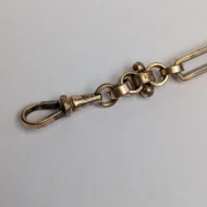 Antique Gold Plated Fancy Link Albert Chain Fob Dog Clip T Bar - Image 13