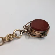 Antique Gold Plated Fancy Link Albert Chain Fob Dog Clip T Bar - Image 14