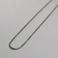 Vintage Sterling Silver Box Chain Link Necklace - Image 9