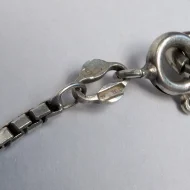 Vintage Sterling Silver Box Chain Link Necklace - Image 5