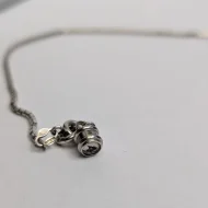 Vintage Sterling Silver Box Chain Link Necklace - Image 6