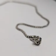 Vintage Sterling Silver Box Chain Link Necklace - Image 7