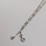 Vintage Sterling Silver Fine Figaro Necklace Chain - Image 2