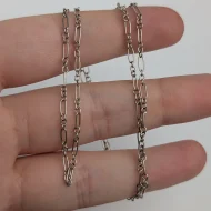 Vintage Sterling Silver Fine Figaro Necklace Chain - Image 8