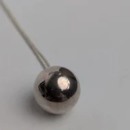 Vintage Sterling Silver Round Ball Necklace Pendant - Image 2