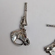 Vintage Sterling Silver Horse Head Cufflinks, Bridled Horn - Image 7