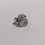 Vintage Sterling Silver Beer Stein Tankard Charm, Opens German Bier Pendant - Image 2