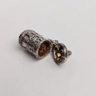 Vintage Sterling Silver Beer Stein Tankard Charm, Opens German Bier Pendant - Image 4