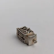 Vintage Silver British Telephone Box, Opens Pendant - Image 6