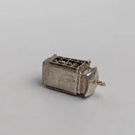 Vintage Silver British Telephone Box, Opens Pendant - Image 7