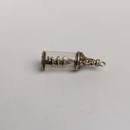 Vintage Silver Nuvo Ship in a Bottle Charm, Sail Boat Pendant - Image 3