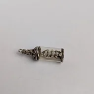 Vintage Silver Nuvo Ship in a Bottle Charm, Sail Boat Pendant - Image 4