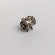 Vintage Silver Beer Barrel Charm, Opens Drunken Man Pendant - Image 3