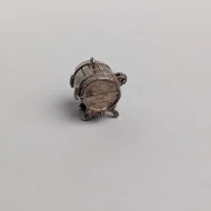 Vintage Silver Beer Barrel Charm, Opens Drunken Man Pendant - Image 4