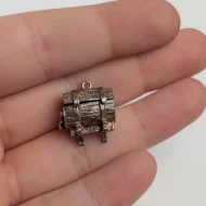 Vintage Silver Beer Barrel Charm, Opens Drunken Man Pendant - Image 8