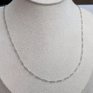 Vintage Sterling Silver Fine Figaro Necklace Chain - Image 9
