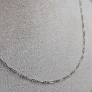 Vintage Sterling Silver Fine Figaro Necklace Chain - Image 10