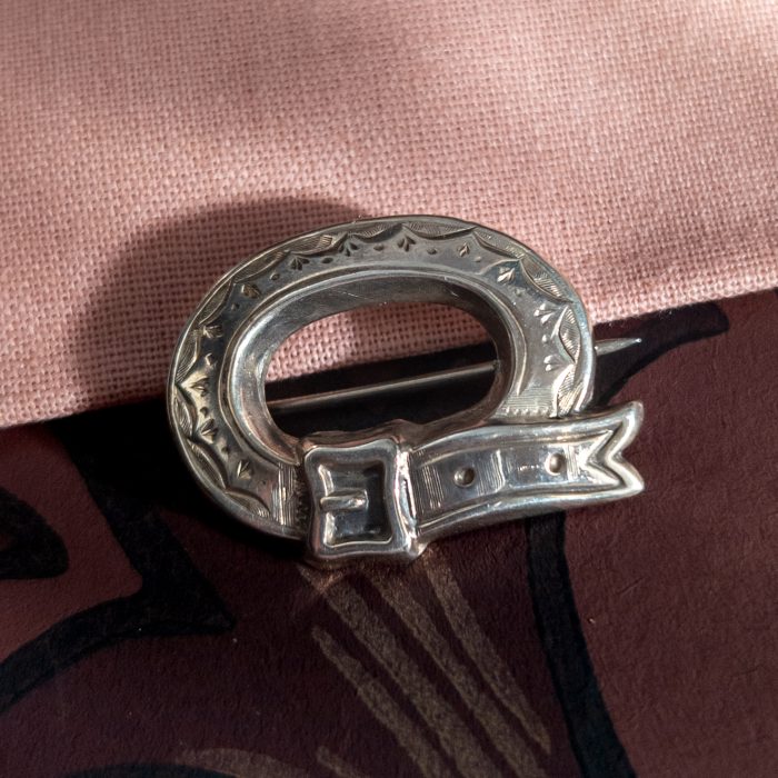 Vintage Sterling Silver Buckle Brooch