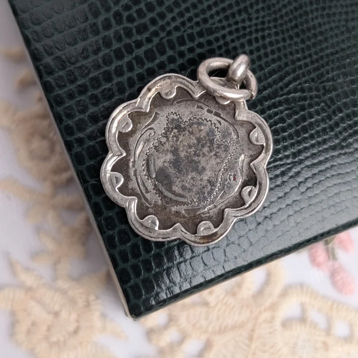 Vintage Sterling Silver Medal Pendant Charm Hallmarked Chester