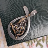 Vintage Sterling Silver Brutalist Abstract Pendant