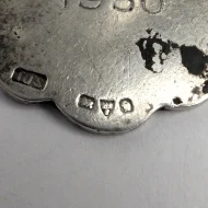Vintage Sterling Silver Medal Pendant Charm Hallmarked Chester - Image 3