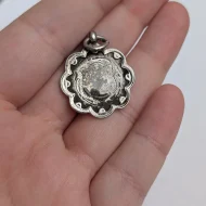 Vintage Sterling Silver Medal Pendant Charm Hallmarked Chester - Image 4