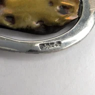 Vintage Sterling Silver Brutalist Abstract Pendant - Image 2