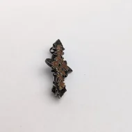 Antique Sterling Silver Gold Accent Ivy Leaf Brooch Sweetheart - Image 3